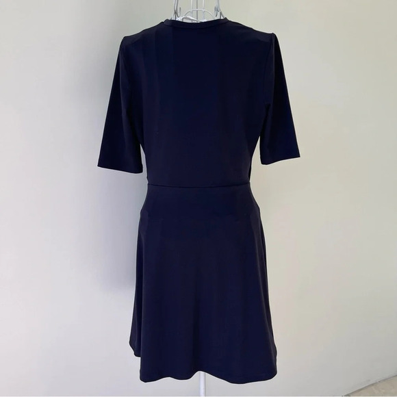 Susana Monaco Knot Front Dress mini short sleeve cut out navy blue size M - Picture 2 of 13